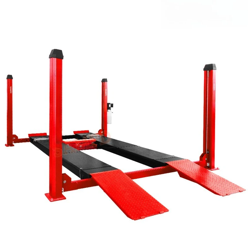 Auto-Viersäulenlift Fahrzeugreifenlift 3D-Allrad-Aligner 4-Tonnen-Reparaturwerkstatt Image
