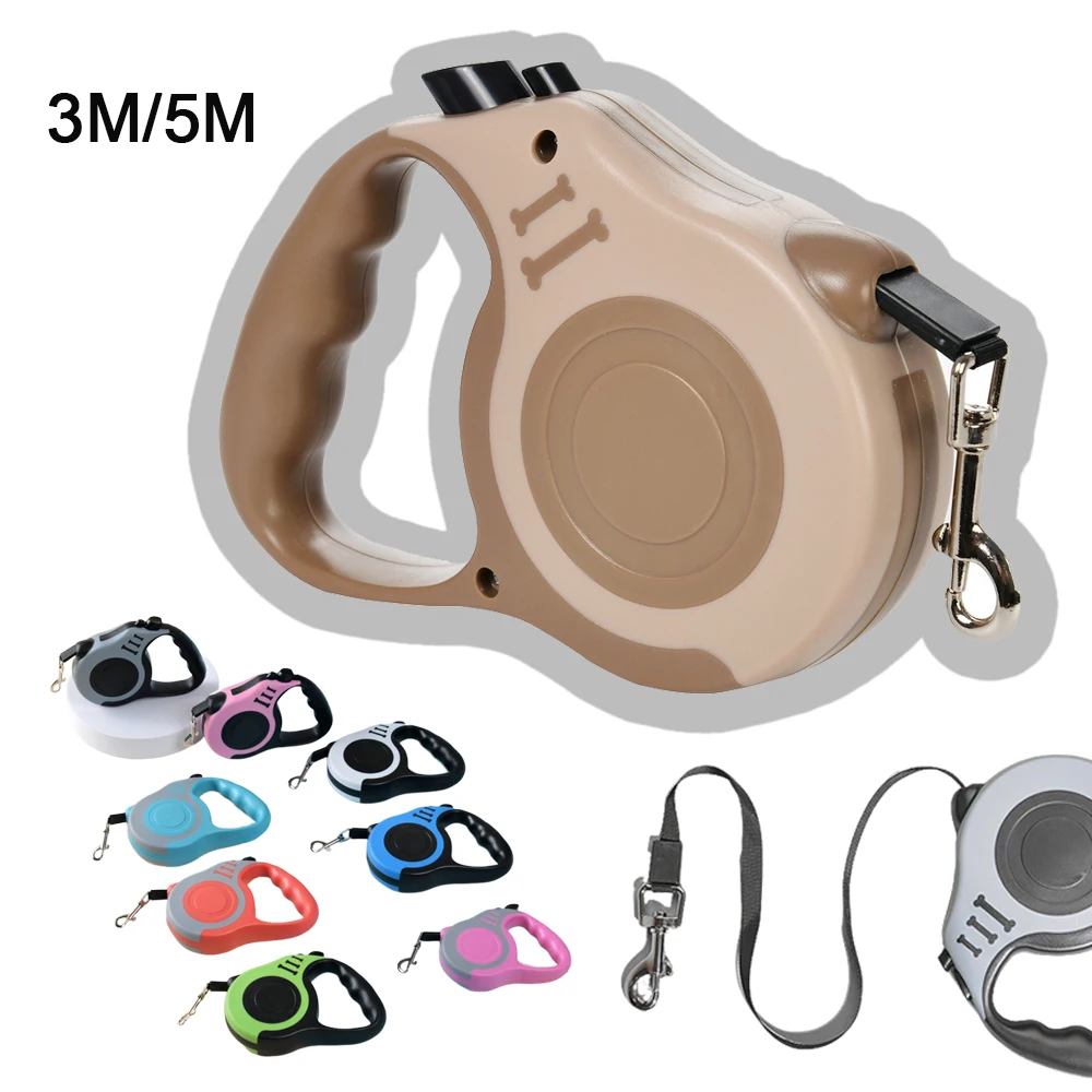 Automatische Hundeleine 3M 5M Einziehbares Ausziehbares Seil für Kleine Hunde Zubehör Outdoor Spaziergang Wandern Welpen Katzen Zugleine Image