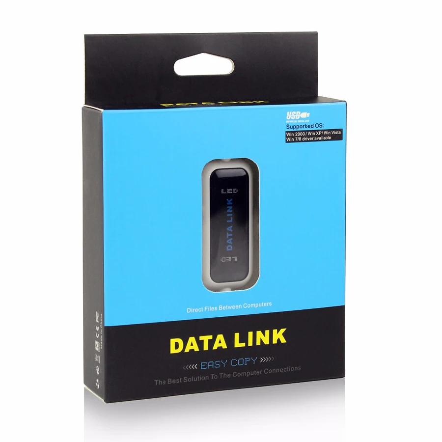 USB-PC zu PC Online Share Sync Link Net Direct Data File Transfer Bridge LED-Kabel Einfache Kopie zwischen 2 Computer Image