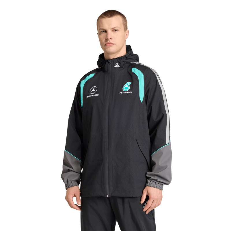 Mercedes AMG Petronas adidas F1 Team Mechanics Regenjacke – Schwarz Image