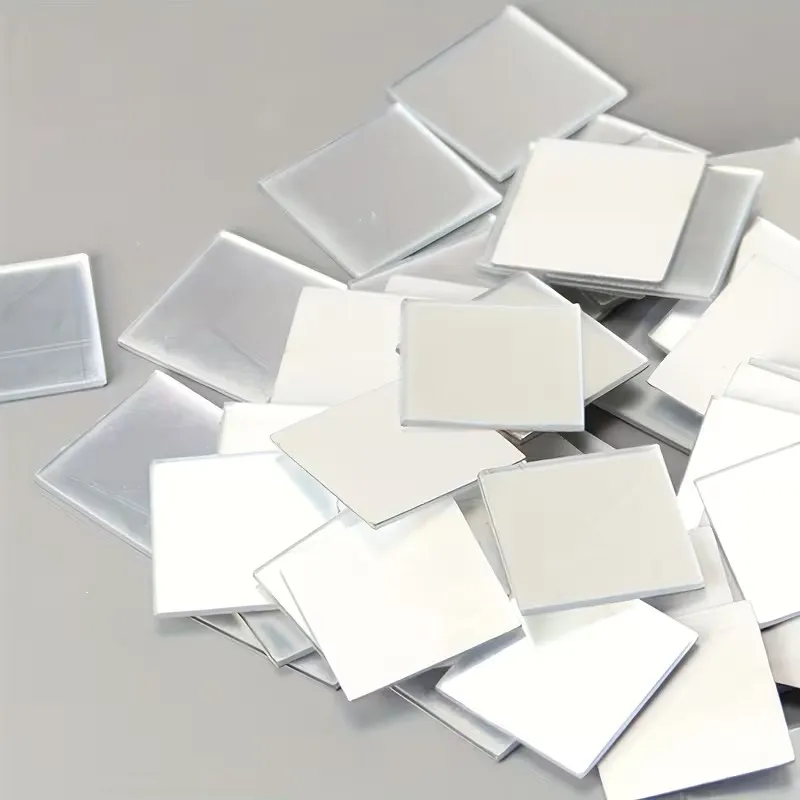 10*10MM 100Pcs Selbstklebende Glas Mini Quadratischen Spiegel Mosaik Fliesen Aufkleber Badezimmer DIY Party Handgemachte Handwerk hause Dekoration
