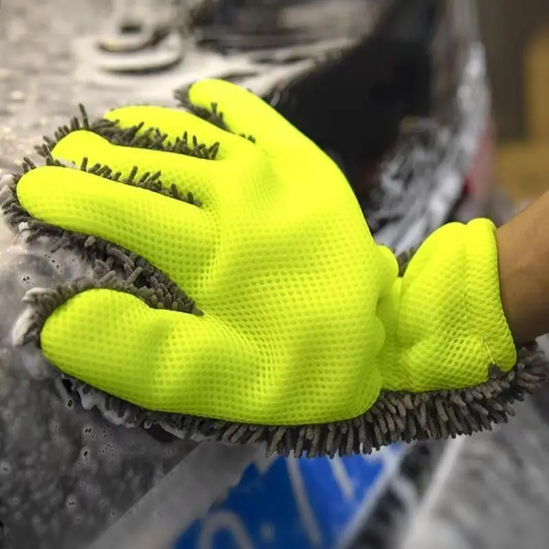 Reinigung Handschuhe Hochwertige Polieren Tuch Auto Waschen Handschuhe Chenille Reinigung Handschuhe Auto Waschen Handtücher Auto Waschen Werkzeuge Auto Beau Image