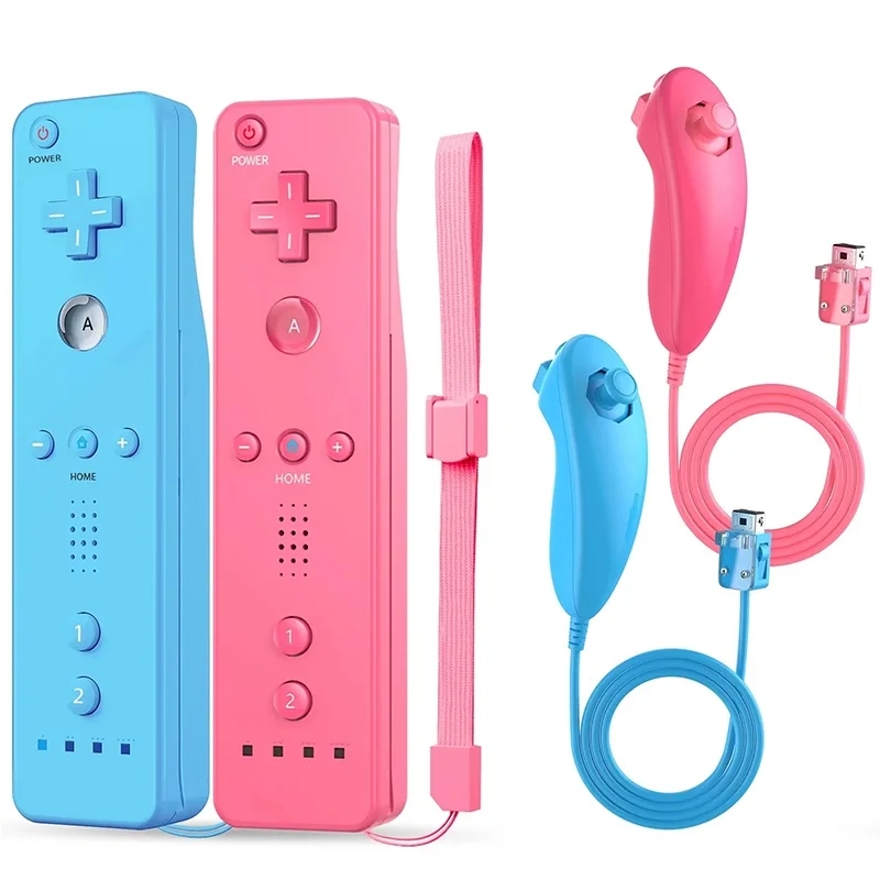 2 In 1 Gamepad For Nintendo Wii Controller Optional Motion Plus Joystick Wireless Remote Gamepad With Silicone Case Video Game