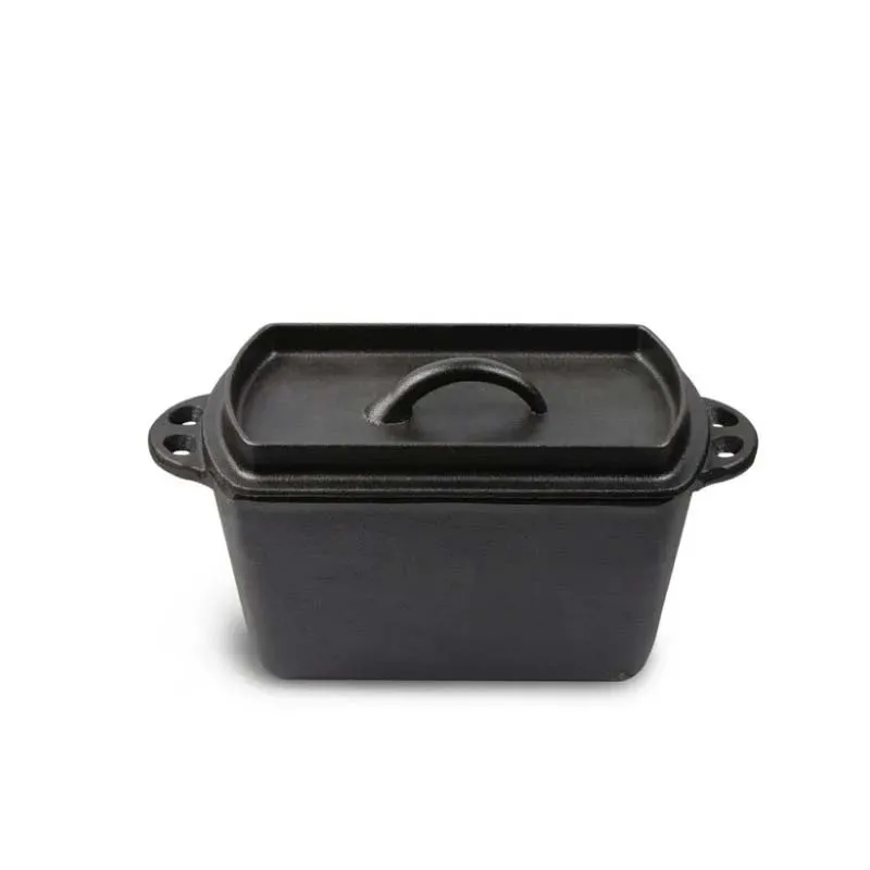 22 cm lange Toastbrotform aus Gusseisen, Backkuchenform, ungestrichener Eintopf aus Gusseisen Image