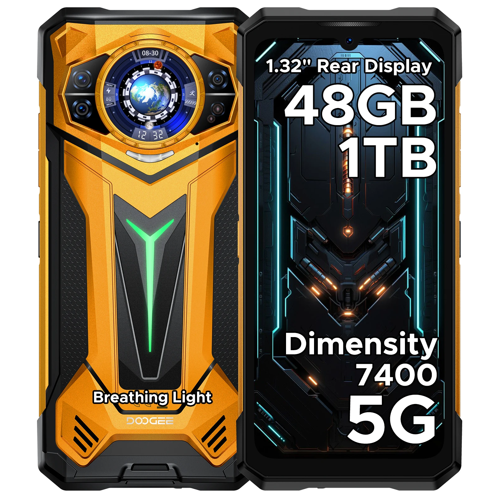 DOOGEE S200 Ultra 5G Outdoor-Smartphone 48GB+1TB 6,72'' 120Hz Display 11000mAh Akku 66W NFC Dimensity 7400 Android 15 Smartphone