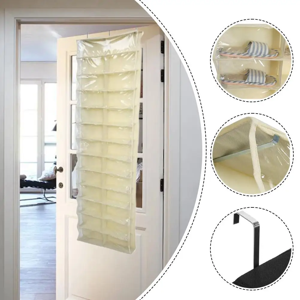 Aufbewahrungstasche mit 26 Fächern, große Kapazität, zum Aufhängen, wasserdicht, für hinter der Tür, Schuhe, Kleidung, Zubehör, Werkzeuge