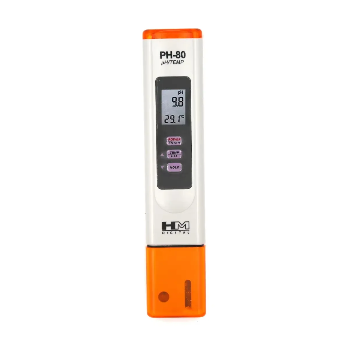 PH-80 2-in-1 ATC HM Digitaler PH-Temperaturmesser HydroTester mit automatischer One-Touch-Digitalkalibrierung und Datenspeicherung Image