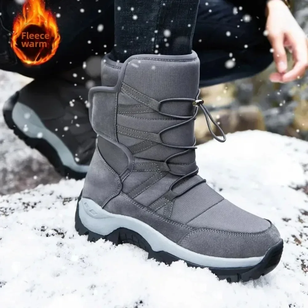 2025, männer Schnee Stiefel Große Größe Winter Verdickt Warme Baumwolle Schuhe Outdoor Wanderschuhe Freizeit Stil Zapatillas Para Hombre