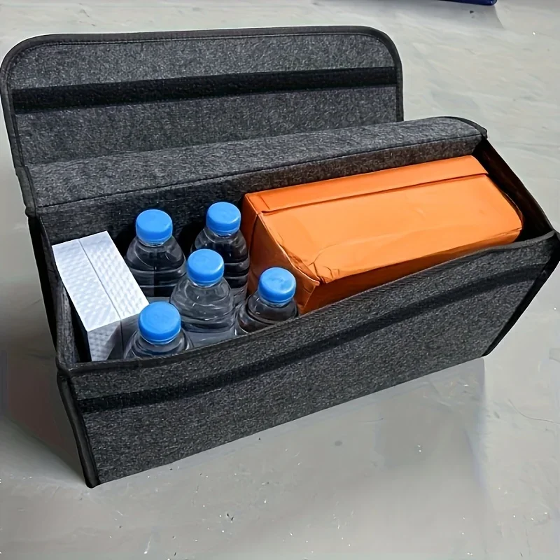 Großes Anti-Rutsch-Fach, Kofferraum-Aufbewahrungs-Organizer, Werkzeug, Auto-Aufbewahrungstasche, Kofferraum-Organizer, weicher Filz, Aufbewahrungsbox, Zubehör