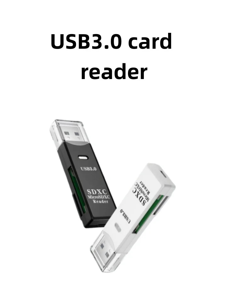 2-in-1 USB 3.0/USB2.0 Kartenleser Micro-SD-Kartenleser USB3.0-Adapter Hochgeschwindigkeits-TF-Speicherkartenleser für PC-Laptop-Zubehör Image