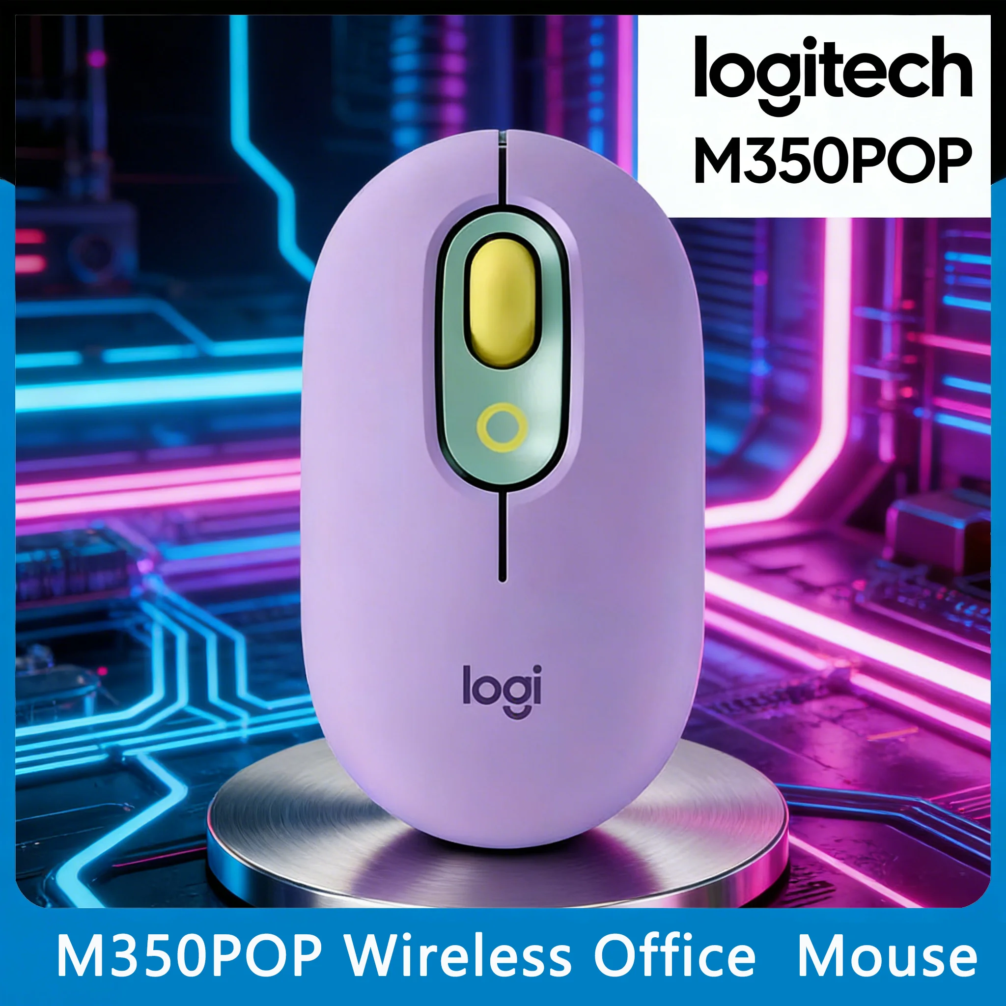 Logitech POP/Pebble M350 Schlanke Design-Maus Leichtgewichtig Tragbar Platzsparend für den Schreibtisch Image