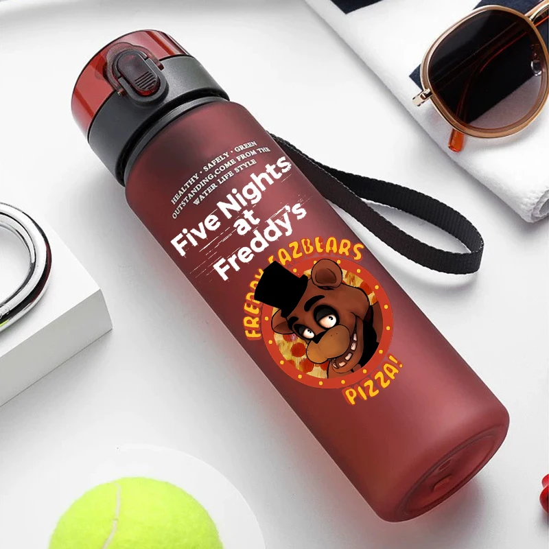 Nuove cinque notti di Freddys Bottiglie d'acqua per bambini FNAF Cartoon stampato Tazza d'acqua Ragazzi Bottiglie d'acqua sportive Regali di Natale per bambini