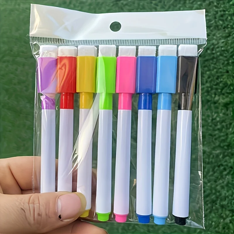 Geeignet für Whiteboard-Marker im 8er-Pack – ungiftige, schnell trocknende, lichtbeständige Schreibwerkzeuge, geeignet für verschiedene Oberflächen Image
