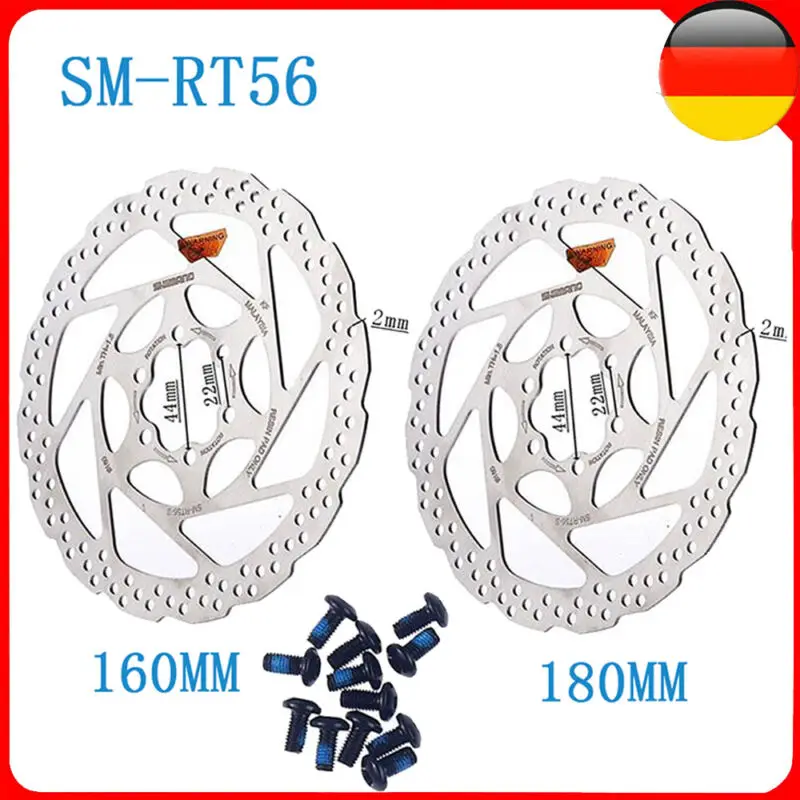 For Shimano Bicycle Brake Disc 160/180MM RT56 Deore 6 Hole Universal MTB Image