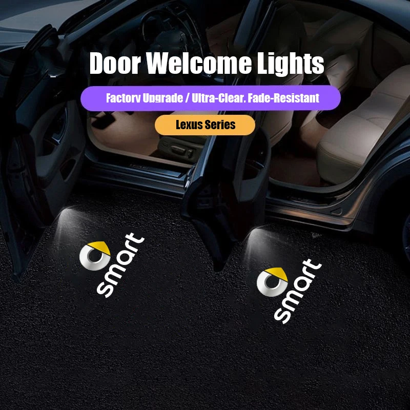 2 Stücke HD Led Willkommen Licht Autotür Projektorlampen Für Smart Fortwo Forfour 451 453 450 452 454 Roadster Coupe Cabrio Crossblade Image