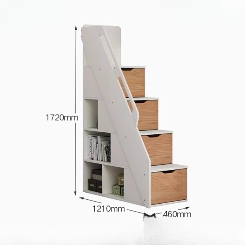 Massivholz-Trittschrank, Einzelverkauf, Mutter- und Kinderbett, Treppenschrank, Kinderbett, multifunktionaler Aufbewahrungsschrank, kann b Image