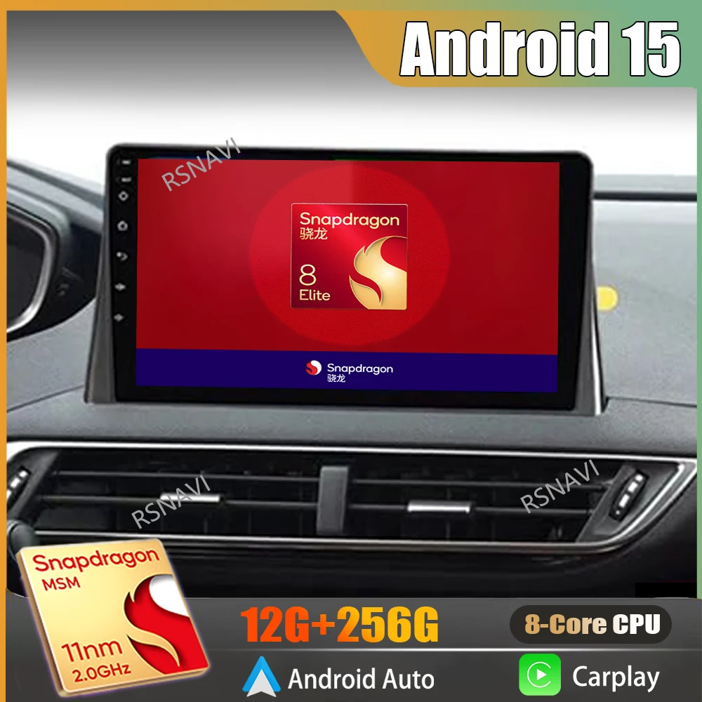 Android 15 Für Peugeot 5008 4008 3008 2017 2018 2019 2020 Carplay Auto Auto Radio Multimedia Video Player Navigation GPS Stereo Image
