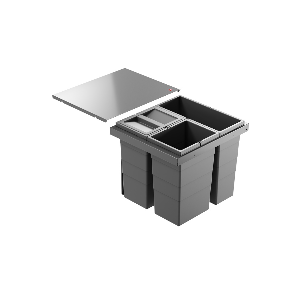 Hailo Abfallsammler 10000224 Triple XL 500 18/13/13/D dunkelgrau Image