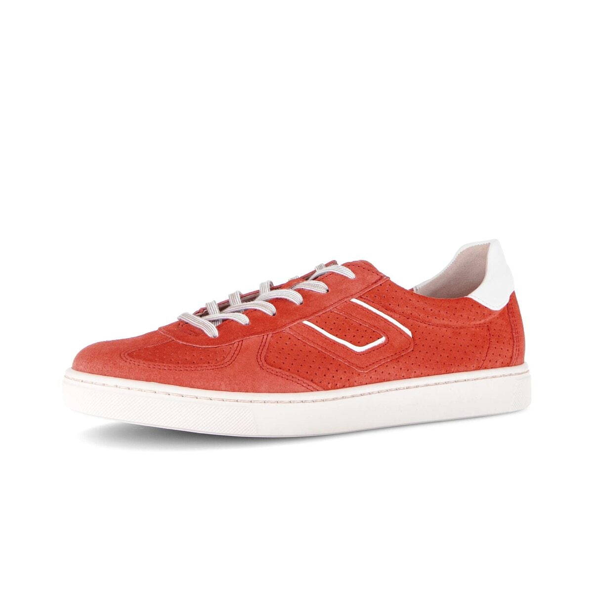 Sneaker GABOR "Sneaker low Rauleder", Damen, Gr. 41, orange, Schuhe Sneaker