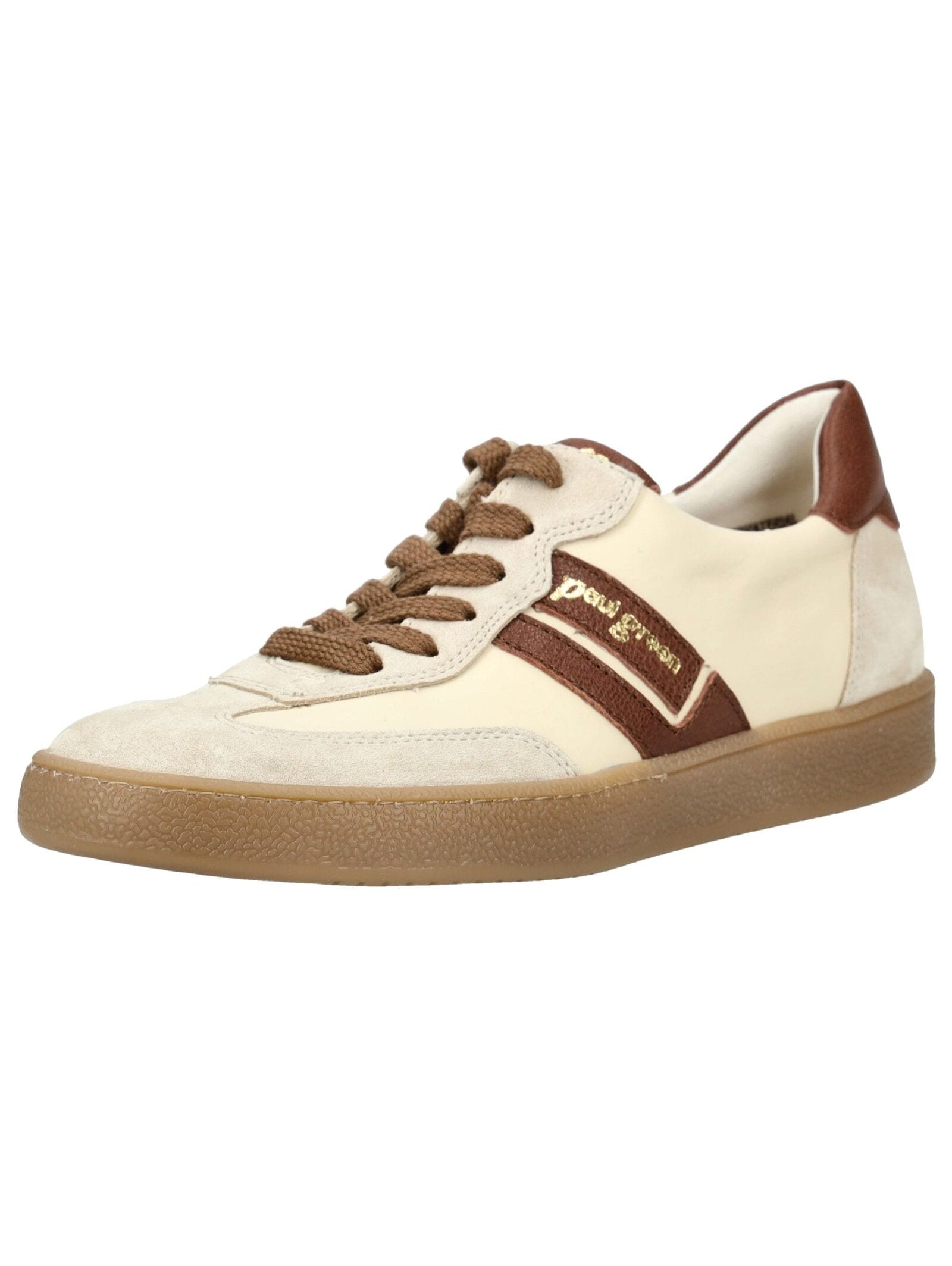 Sneaker PAUL GREEN "Paul Green Sneaker Veloursleder/Textil", Damen, Gr. 41, beige, Textil, Veloursleder, Schuhe Sneaker