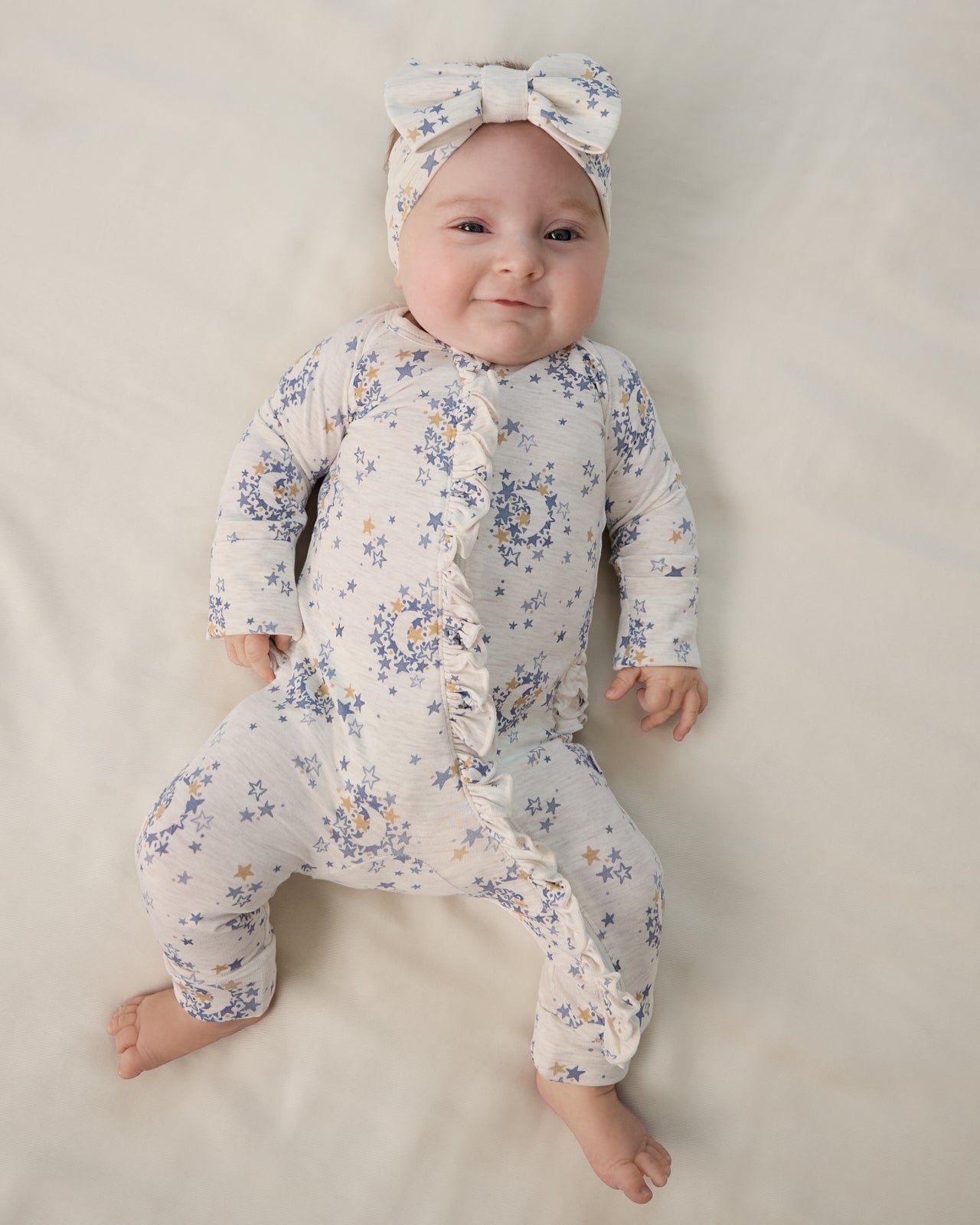 Lullaby Sky Ruffle Zippy - 0-3 months