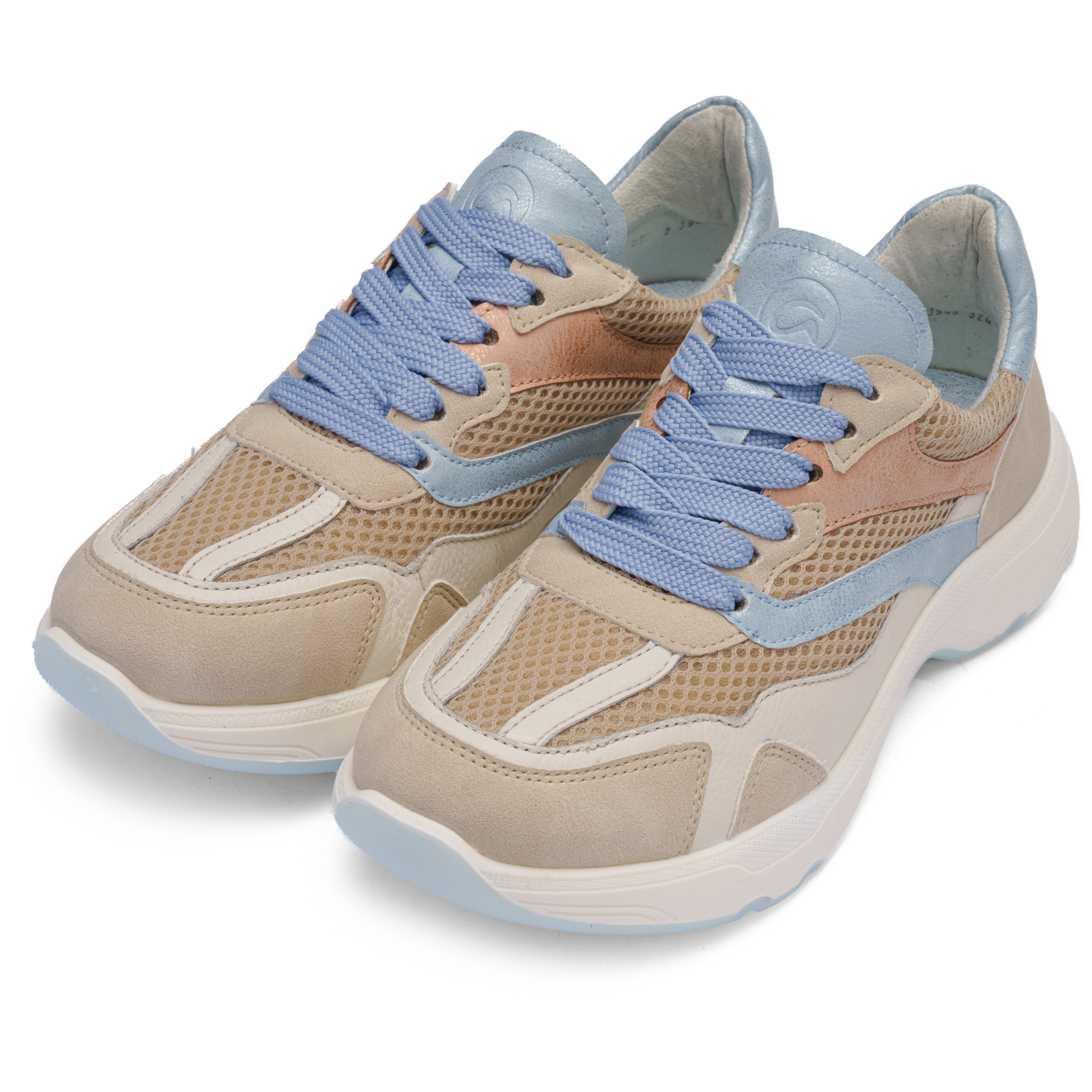 Keilsneaker ARA "BOSTON", Damen, Gr. 41, hellbeige, pastellfarben, Glattleder, Lederimitat, Textil, Schuhe, Freizeitschuh, Halbschuh, Schnürer mit Logoprägung, Weite H