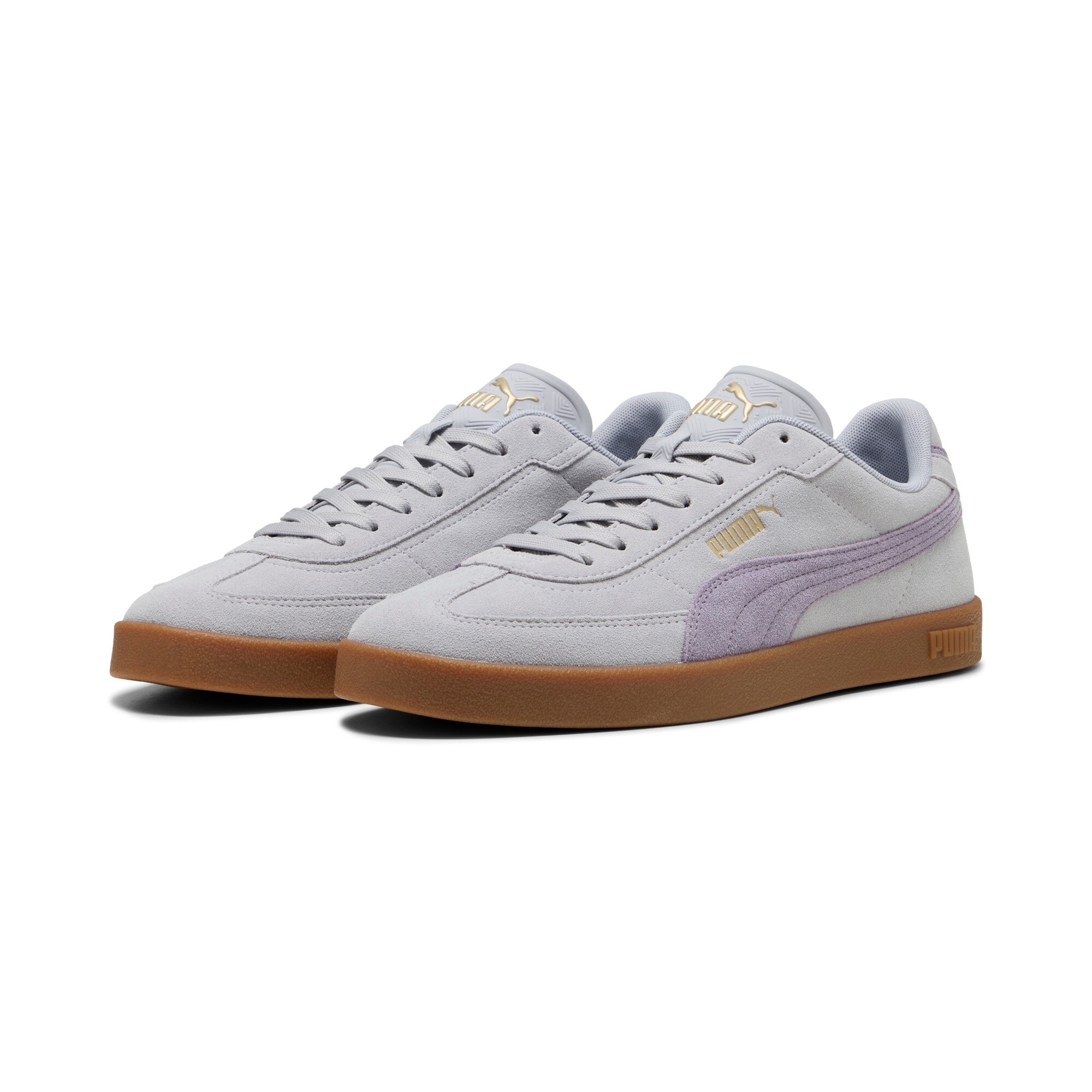 Sneaker PUMA "CLUB II ERA SUEDE", Damen, Gr. 37, vibrant silber, lila luster, unifarben, Schuhe Sneaker