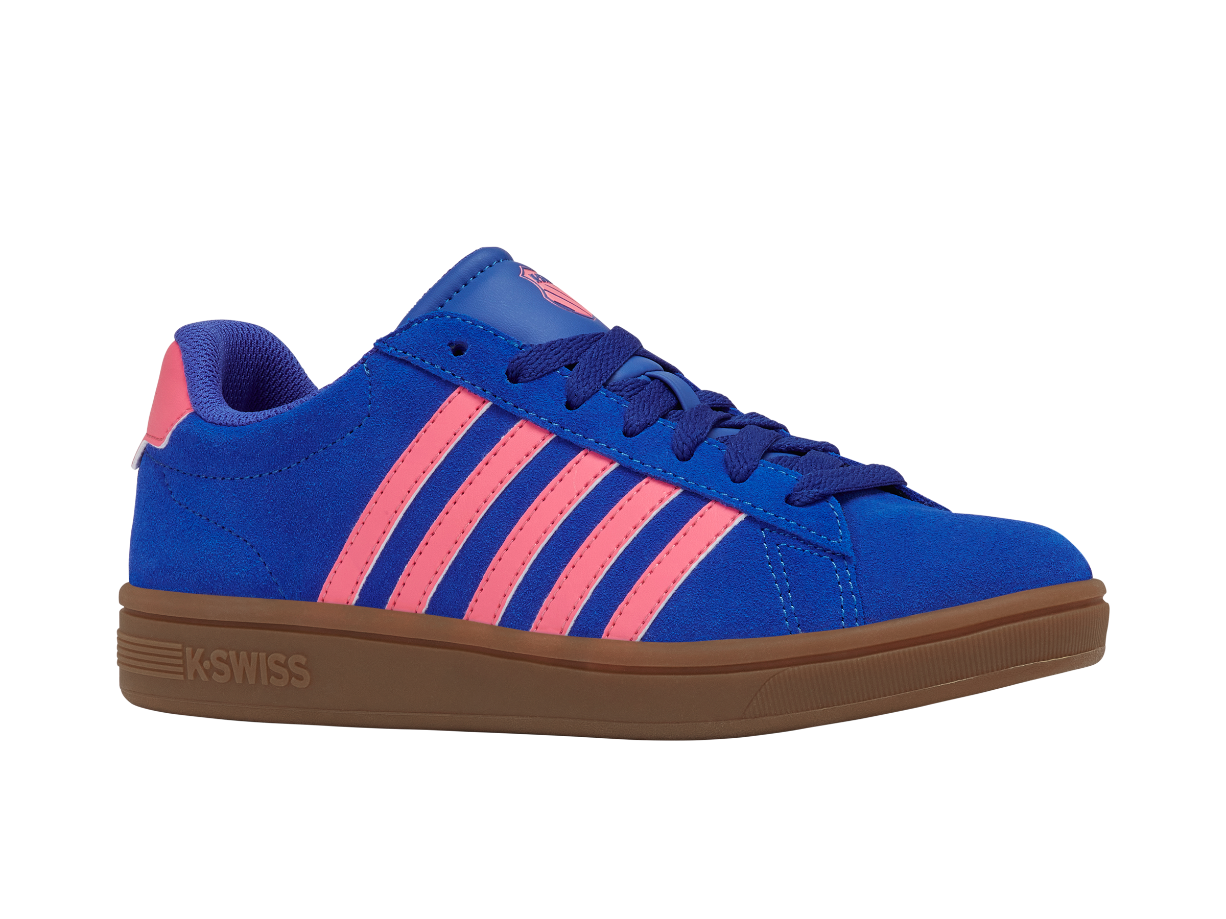 Sneaker K-SWISS "COURT TIEBREAK II SDE", Damen, Gr. 39, dazblu, pnklem, gum, Leder, Schuhe Sneaker