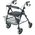 NRS Healthcare MobilityCare Aluminium Four Wheeled Rollator M39634 Walking Aid , Seat and Shopping Basket