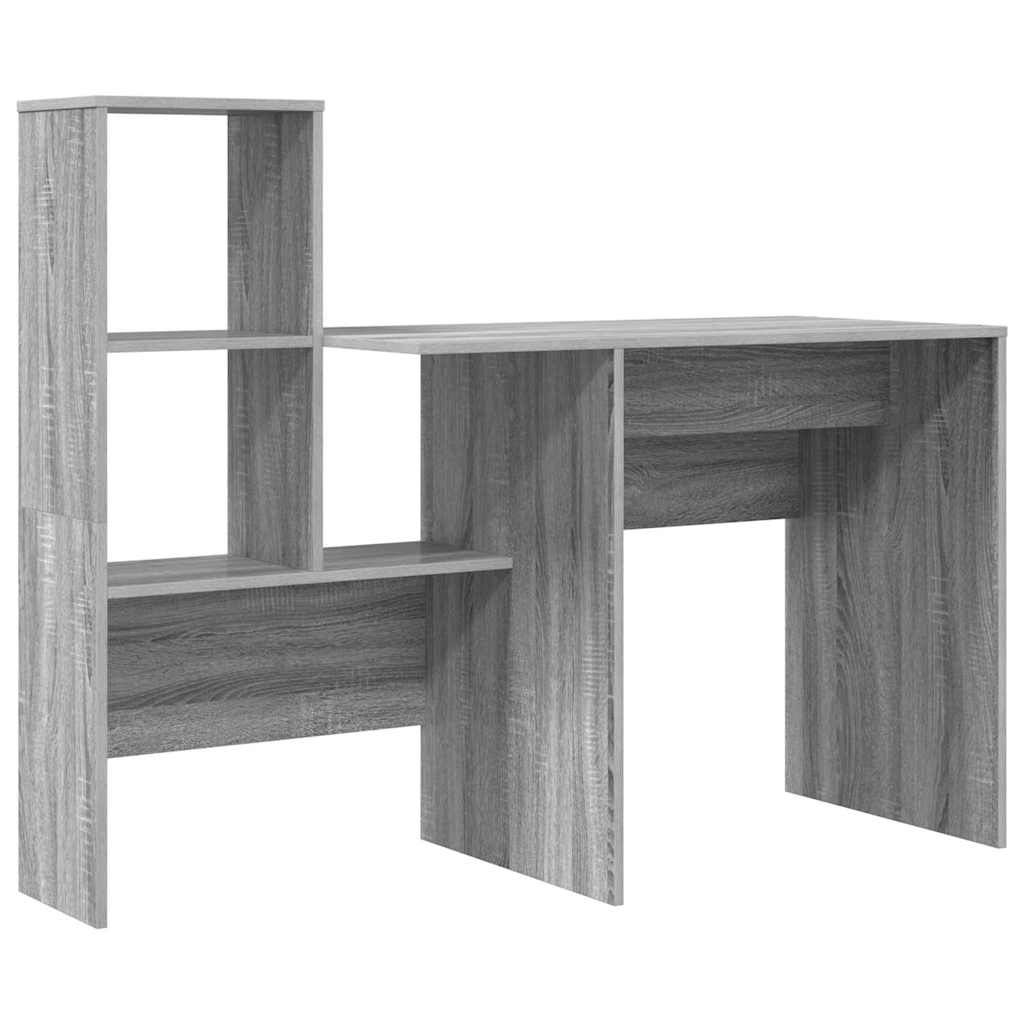 vidaXL Schreibtisch Graues Sonoma 131,5 x 50 x 106,5 cm Holzwerkstoff Image