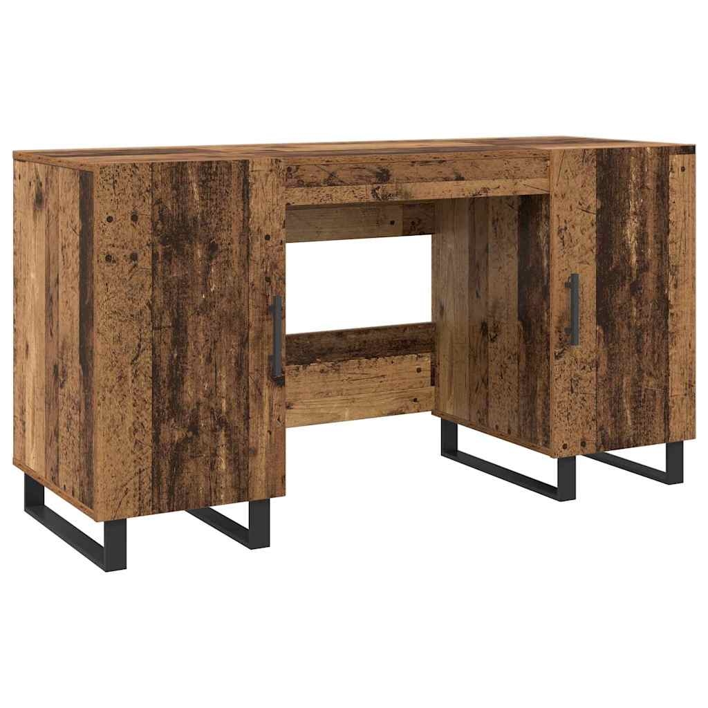 vidaXL Schreibtisch mit Regal Altholz 140 x 50 x 75 cm Holzwerkstoff Image