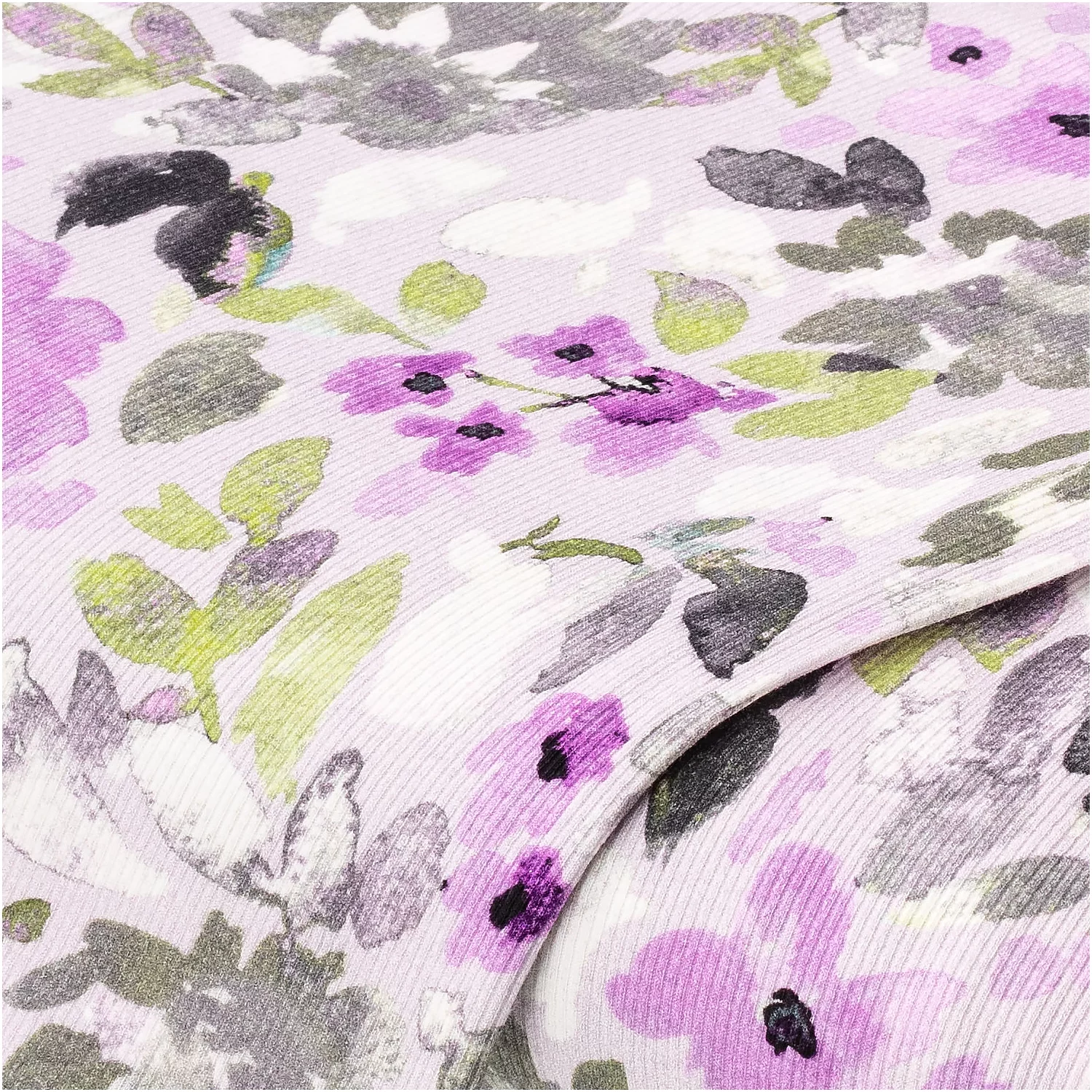 Feinripp-Jersey Blumen, rosa-color Image