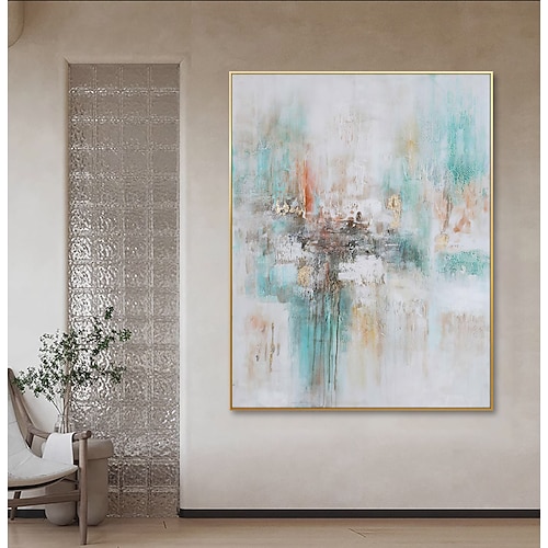 Handgemaltes Ölgemälde auf Leinwand, moderne abstrakte Wanddekoration für Zuhause, auf Keilrahmen gespannt / gerolltes, ungespanntes Gemälde Image