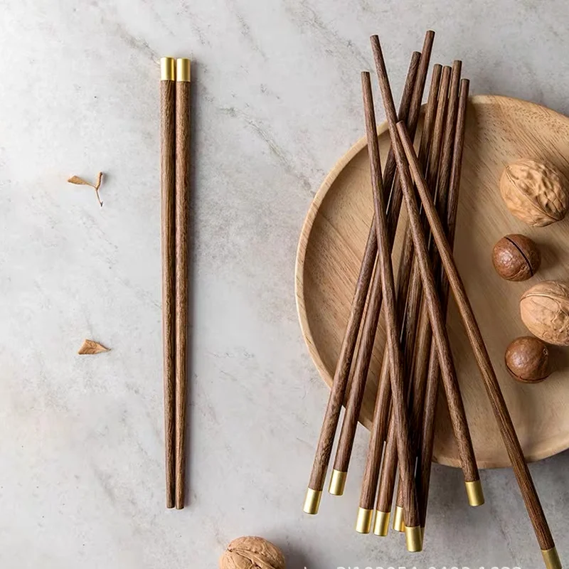 Hochwertige Essstäbchen aus Holz im Großhandel, wachsfrei und unlackiert, rund, für Haushalt oder Geschenk, Essstäbchen im chinesischen Stil Image