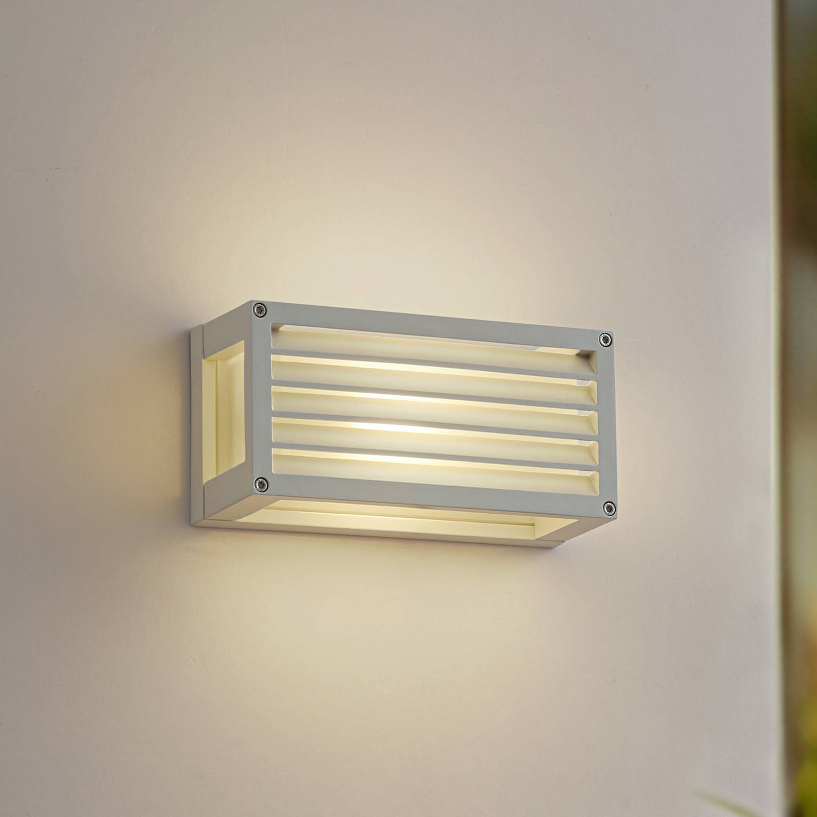 Outdoor Wall Light Aurelien Lucande, dimmable, White / opal, Aluminium, Modern, Outdoor Wall Light