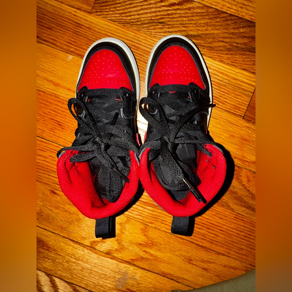 Nike Shoes | Kids Nike Air Jordan 1 | Color: Black/Red | Size: 11b