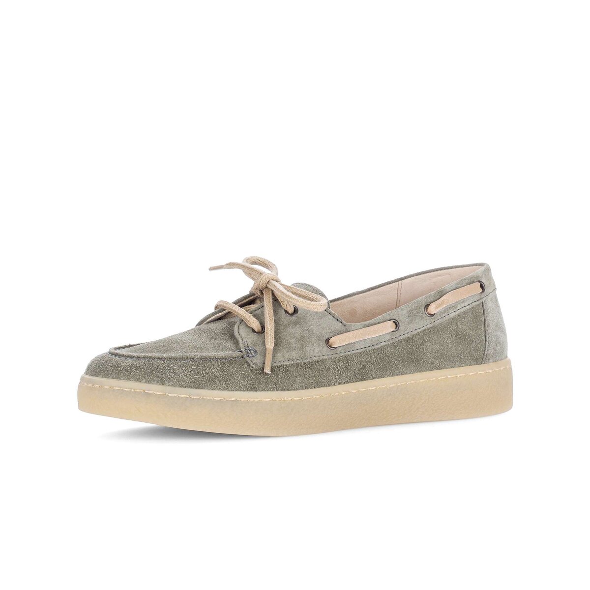 Mokassin GABOR "Mokassin Rauleder", Damen, Gr. 40,5, grün, Schuhe Mokassin