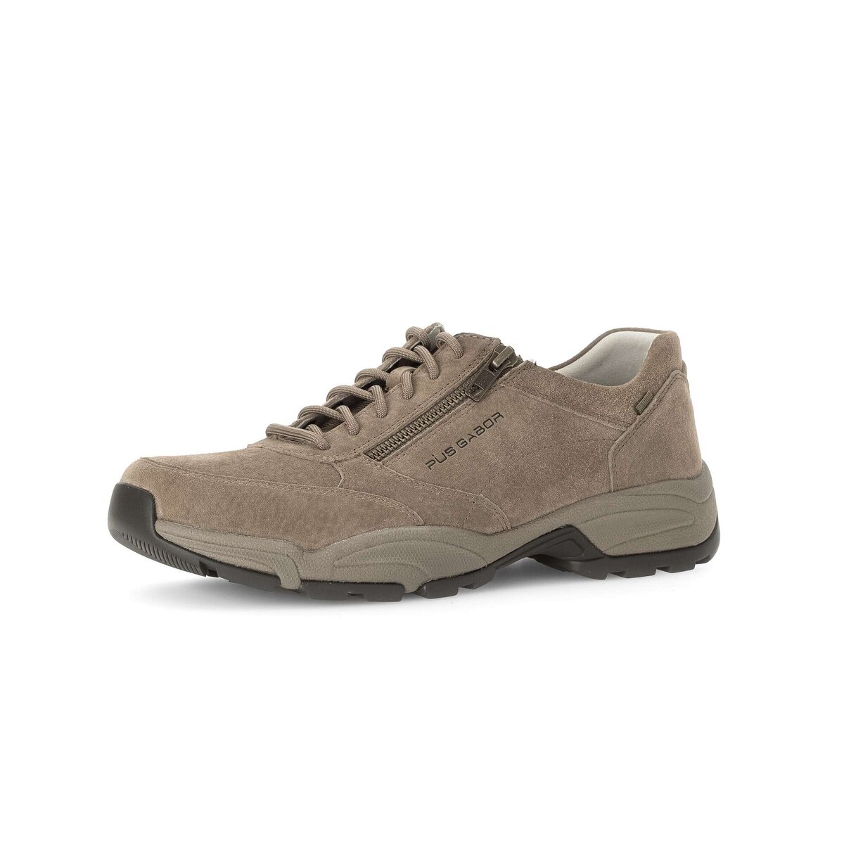 Sneaker GABOR "Gabor Sneaker low Rauleder", Herren, Gr. 44, beige, Schuhe Sneaker