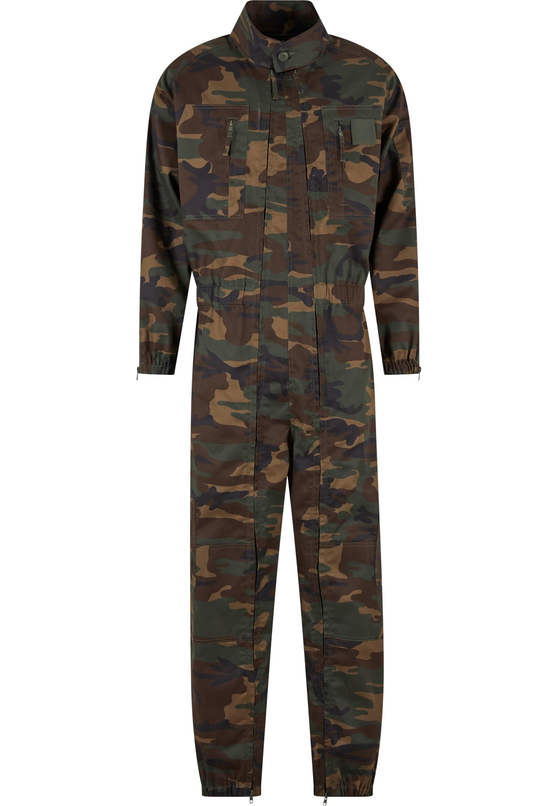 Jumpsuit BRANDIT "Brandit Herren Einsatzkombi", Herren, Gr. XXL, US-Größen, woodland, 80% Polyester, 20% Baumwolle, unifarben, normal, Overalls Jumpsuit