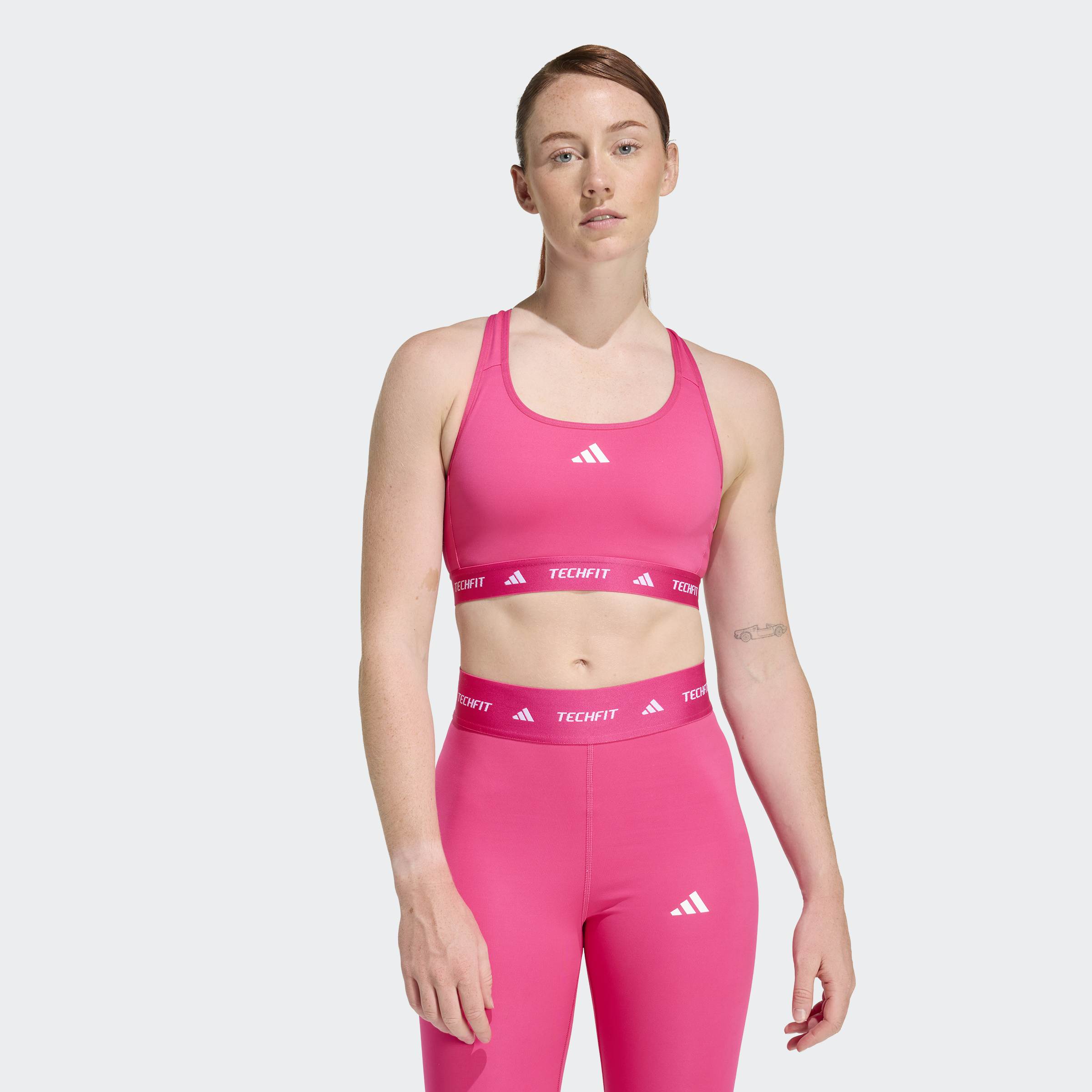 Sport-BH ADIDAS PERFORMANCE "TF BRA", Damen, Gr. S, N-Gr, real magenta, Obermaterial: 73% Polyester, 27% Elasthan, BHs Sport-BH