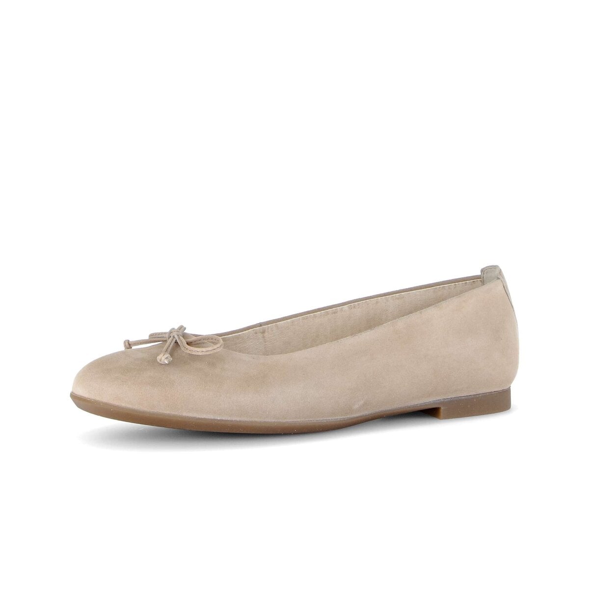 Ballerina GABOR "Eleganter Ballerina Rauleder", Damen, Gr. 40,5, beige, Schuhe Ballerina