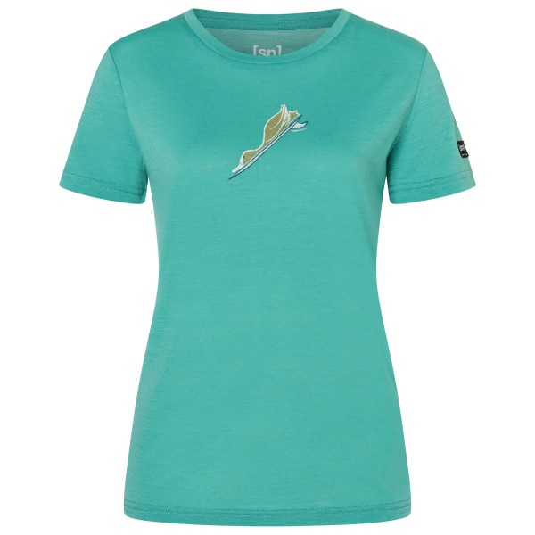 super.natural - Women's Duck Dive Tee - Merinoshirt Gr L grün/ various