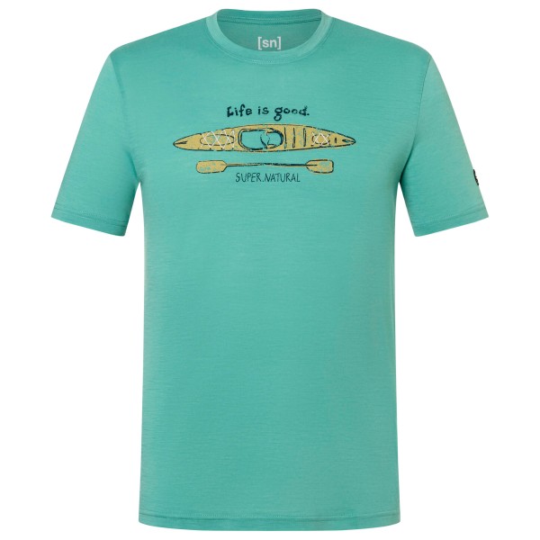 super.natural - River Pleasure Tee - Merinoshirt Gr M türkis