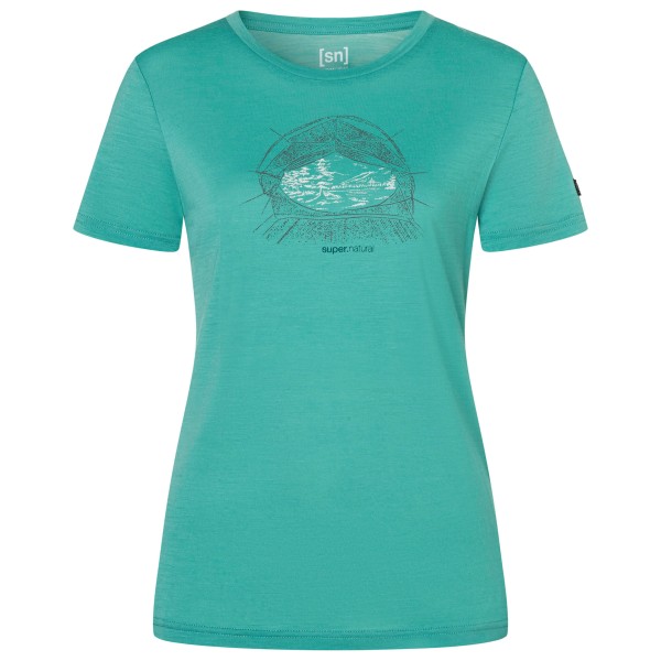 super.natural - Women's Tent View Tee - Merinoshirt Gr M grün/ various