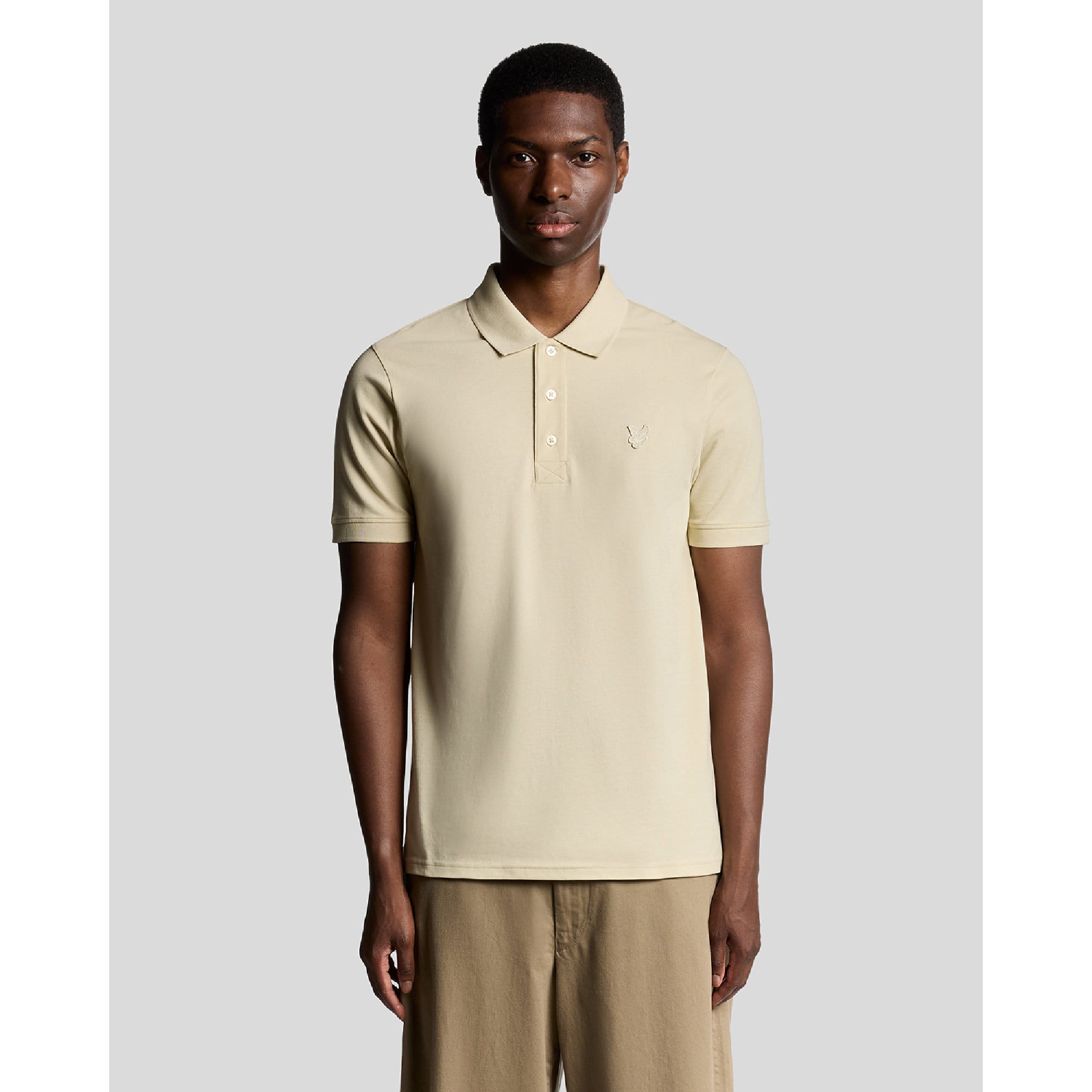 Herren Lyle And Scott Superfine Polo-Shirt in Beige Image