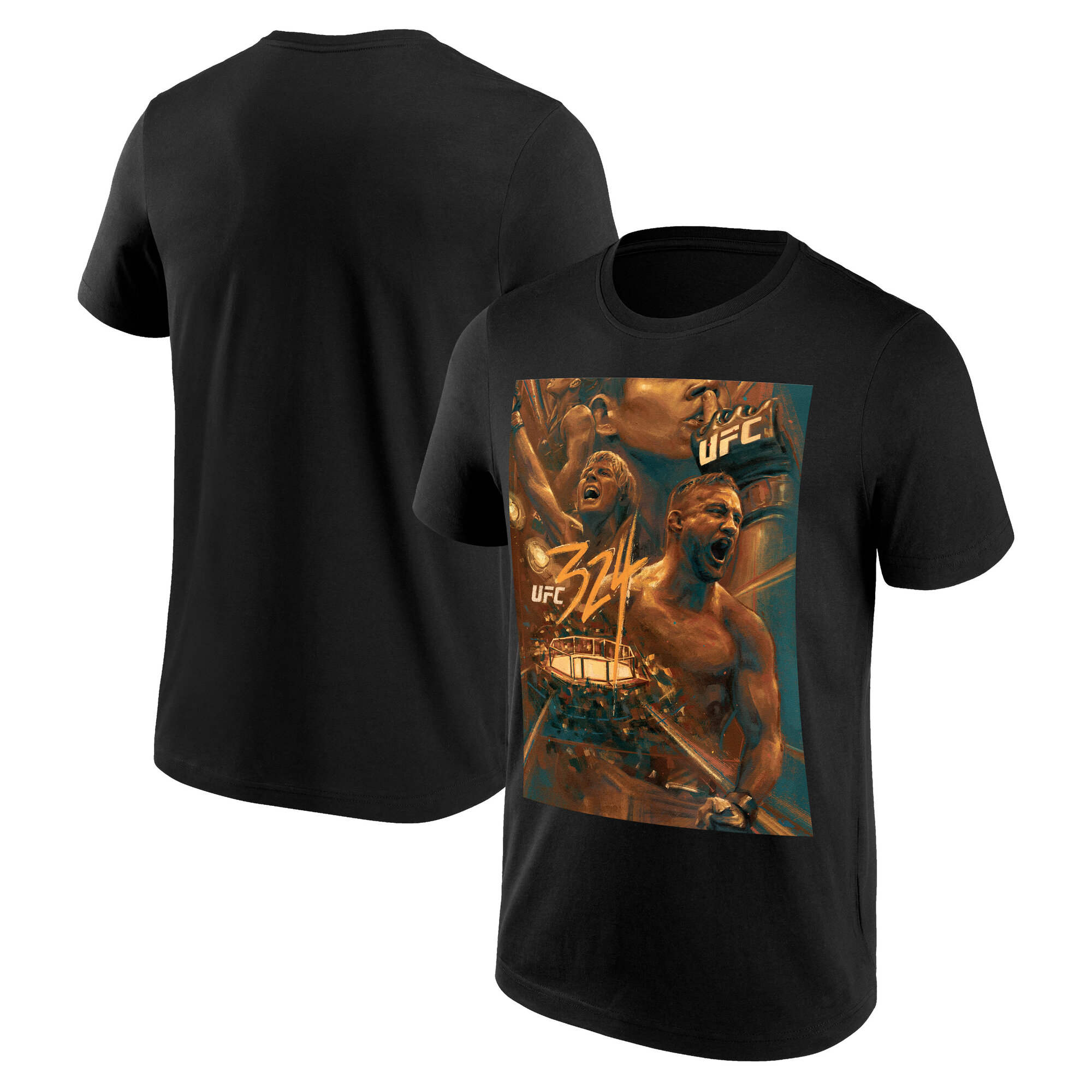 UFC 324 Artist Series T-Shirt – Schwarz – Herren Image