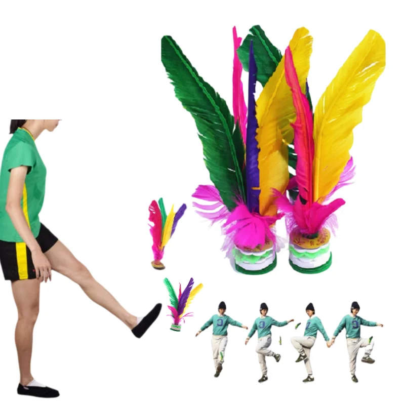 2 pièces chine volant coup de pied volant Fitness divertissement pied pied coup de pied fantaisie plume d