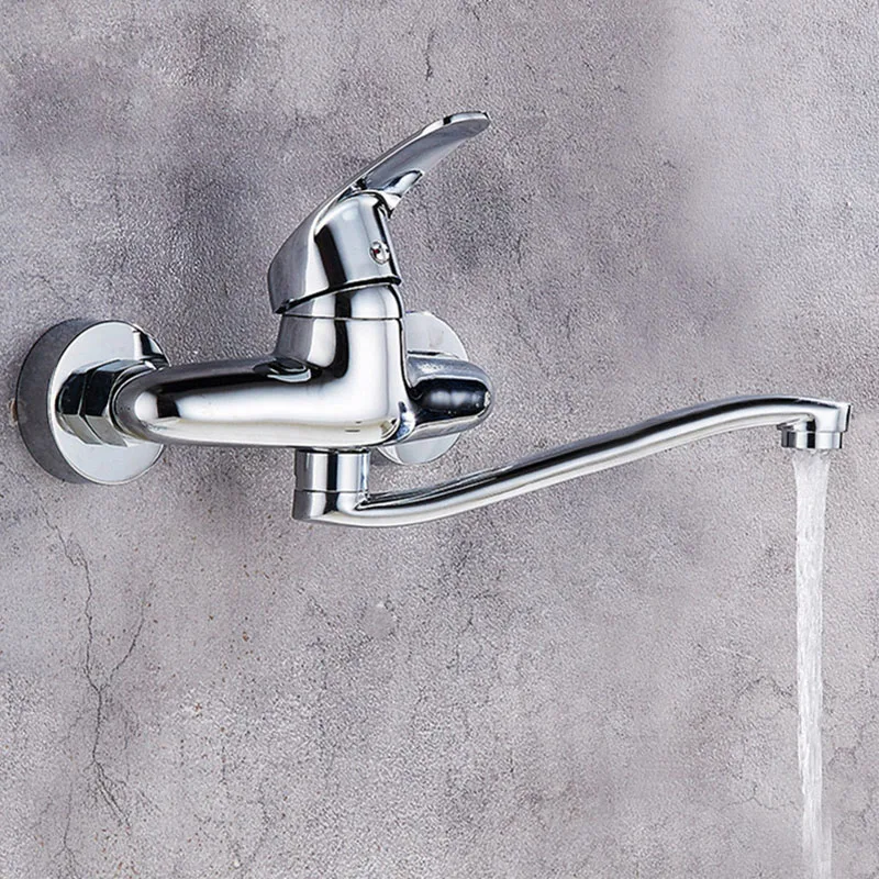 Robinet de lavabo à Double trous, robinet de cuisine mural, mélangeur d'eau chaude et froide, mélangeurs de cuisine muraux, robinet d'évier de cuisine