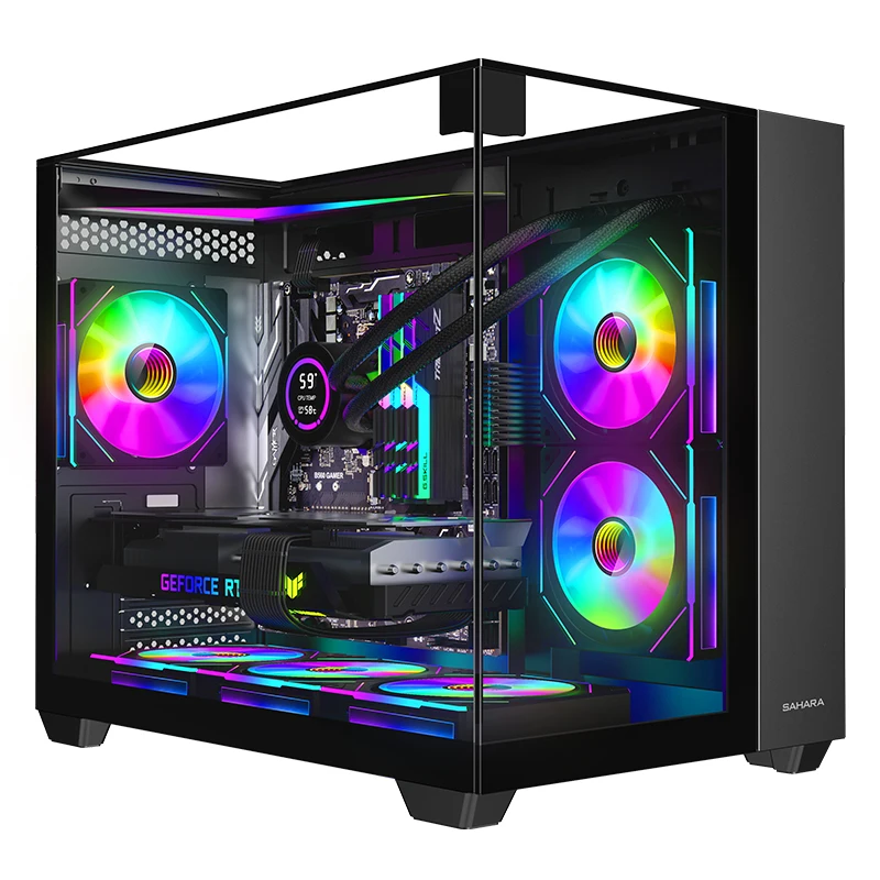 Gaming-Desktop Ryzen 7 5700X NVIDIA RTX 4060 32 GB DDR4 RAM 1 TB M.2 NVMe SSD WIFI-PC für Gaming DesignOffice vorgefertigter Gaming-PC