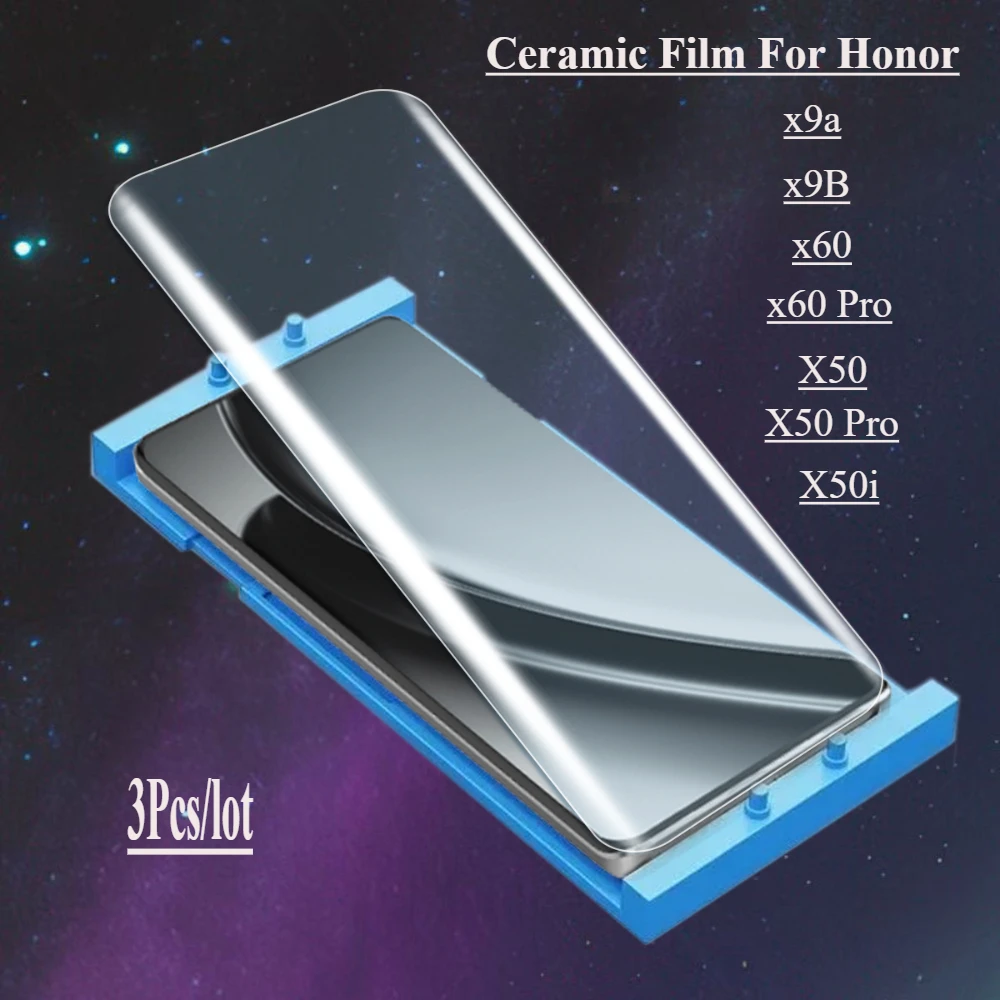 3 Stück Hydrogelfolie für HONOR X9A X9B X40 X50 GT X50i X60 Pro explosionsgeschützte Displayschutzfolie aus Glas mit Installationsset Image
